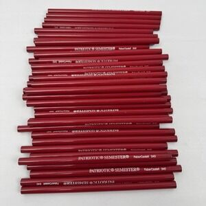 VTG Patriotic Semester Pencils #340 Faber Castell Thick Black Lead Unused Lot 40
